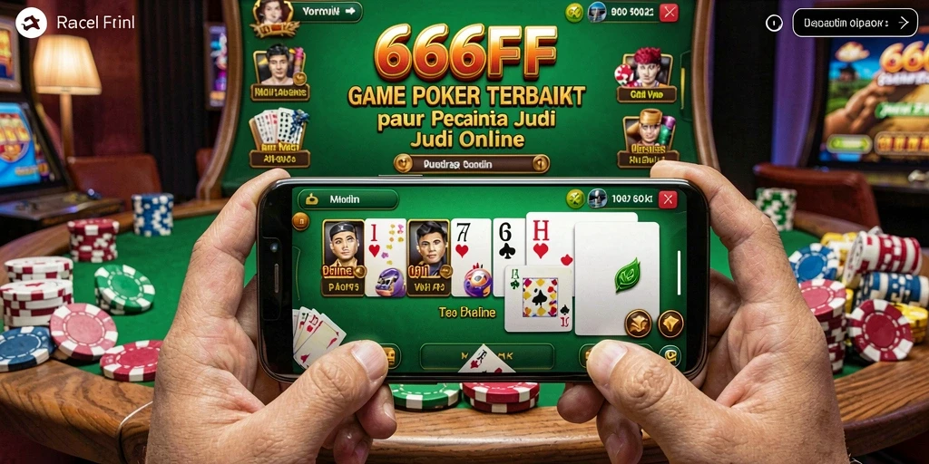 Tampilan layar gameplay Poker di 666FF yang menarik dan mengasyikkan.