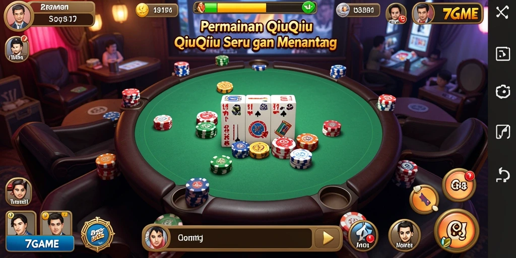 Tampilan gameplay QiuQiu yang menarik dan interaktif.