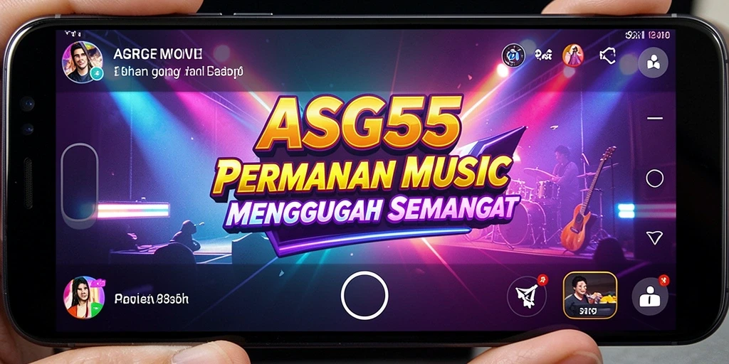 Tampilan gameplay ASG55 yang menarik dengan berbagai pilihan musik.