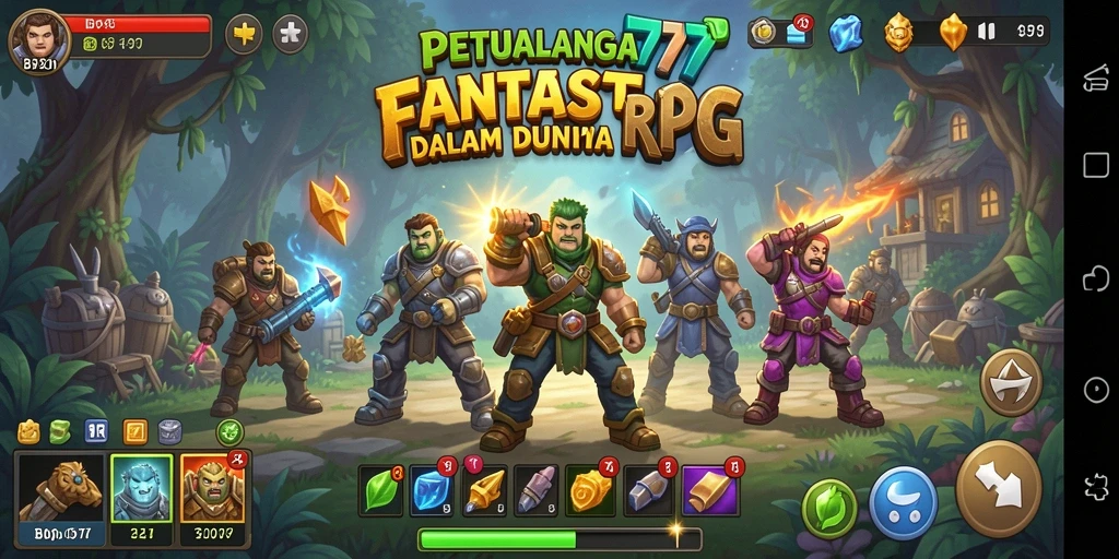 Tampilan gameplay RPG yang menegangkan dan mendebarkan.