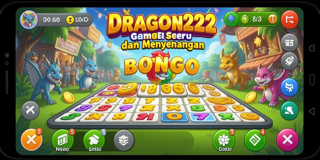 Tampilan gameplay seru dalam permainan Bingo DRAGON222.