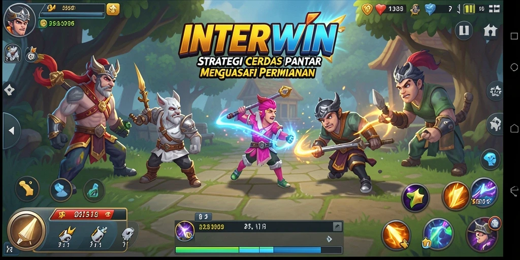 Tampilan gameplay <strong>INTERWIN</strong> yang intens dan strategis.