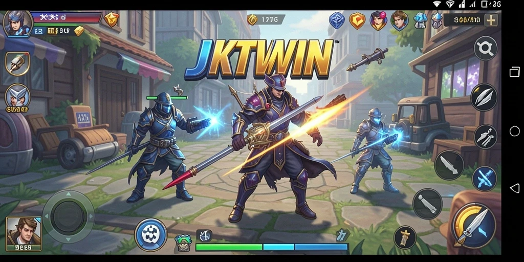 Screenshot utama menampilkan aksi strategis dalam game SLG.