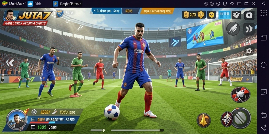 Tampilan gameplay <strong>JUTA7</strong> yang mengasyikkan dengan aksi olahraga menakjubkan.