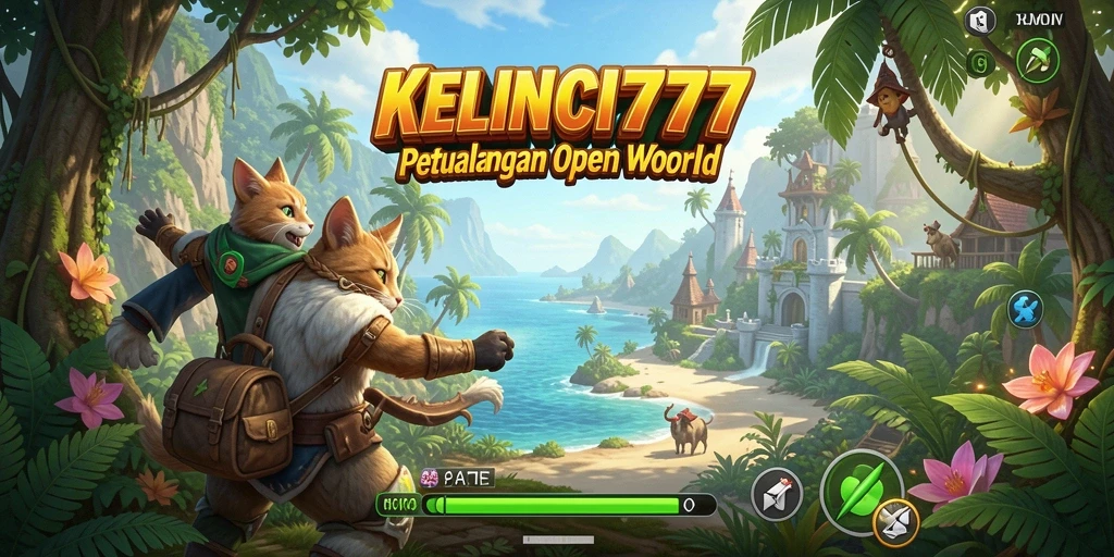 Gameplay KELINCI777 menampilkan petualangan eksplorasi yang seru.