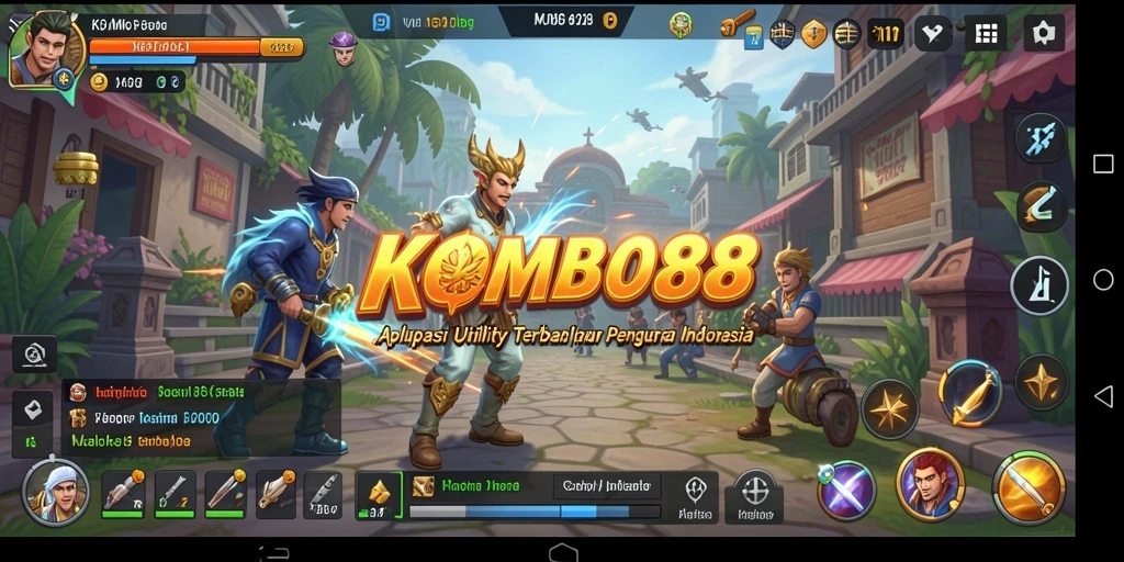 Tampilan antarmuka utama aplikasi KOMBO88 yang sederhana dan fungsional.