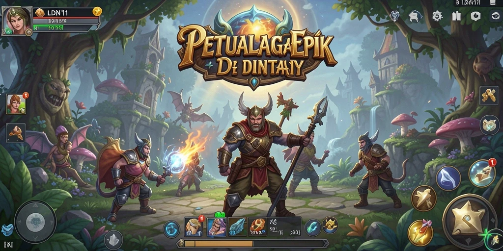 Screenshot gameplay LDN11 menampilkan pertarungan epik dengan karakter yang terlibat.