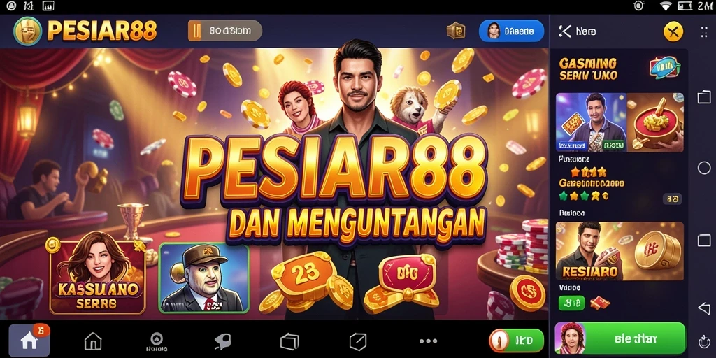 Tampilan gameplay menarik dari aplikasi Kasino PESIAR88.