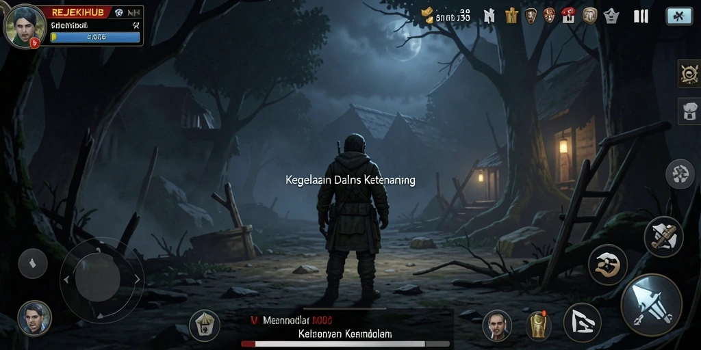 Tampilan gameplay mencekam dalam REJEKIHUB.