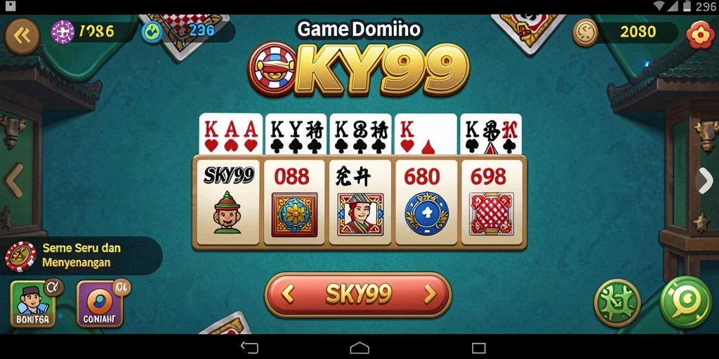 Tangkapan layar gameplay Domino yang seru di SKY99.