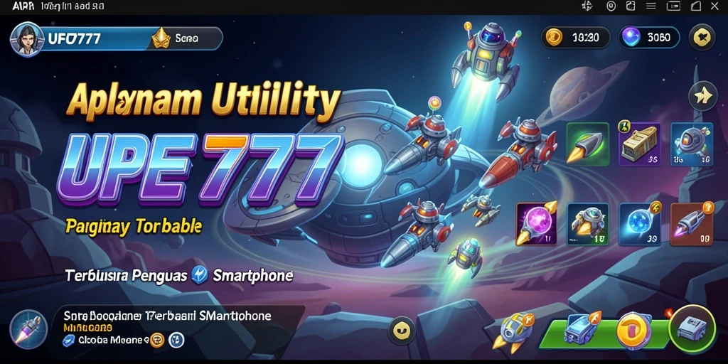 Tampilan utama aplikasi UFO777 dengan fitur-fitur utility.
