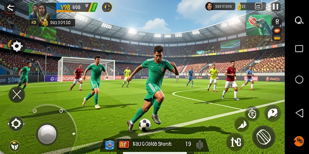 Tampilan gameplay V98 yang menarik dan kompetitif.